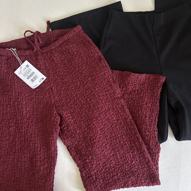 Set da 2 pantaloni in tessuto da donna