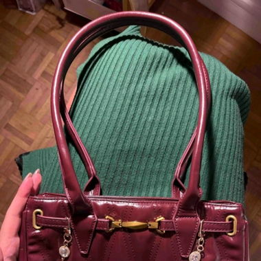 Burgundy bag