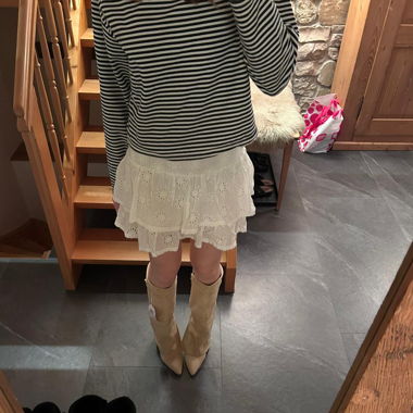 Beige Suede Boots Size 41