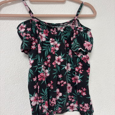 Haut à épaules dénudées floral