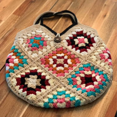 Sac bandoulière rond au crochet