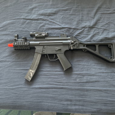 Mitrailletta airsoft, con luce 