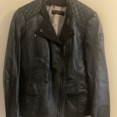 Dunkelblauer Lederblouson Frieda & Freddies