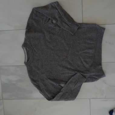 pull en maille gris