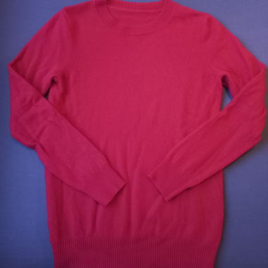 Pull en mérinos rouge