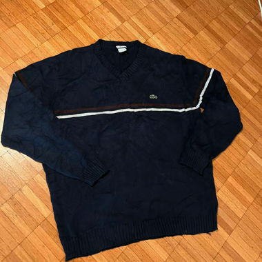 Pull Lacoste Vintage style années 90 L oversize XL plus ajusté