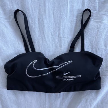 Nike Black Swoosh Bralette Top XS