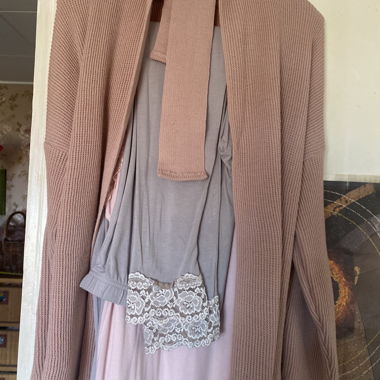 Ensemble pyjama avec gilet en maille