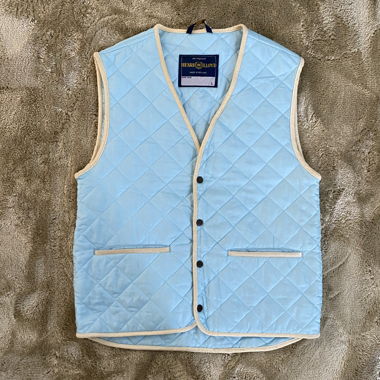 Quilted light blue vest