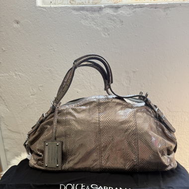 Sac à main Dolce & Gabbana effet peau de serpent