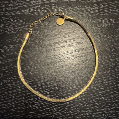 Gold-coloured Bracelet Snake-chain Design