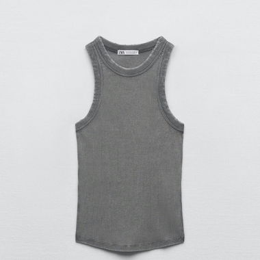 Top senza maniche grigio Zara