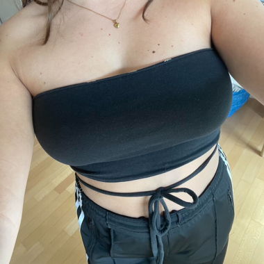 Top bandeau à petites fleurs