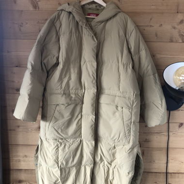 Esprit oversize puffer giacca lunga kaki