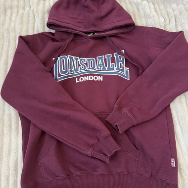 Sweat à capuche Lonsdale bordeaux