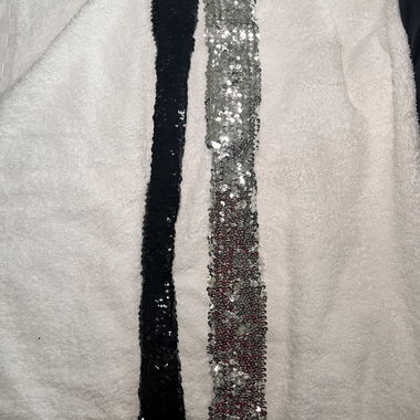 Cintura vita con paillettes (nero e argento)