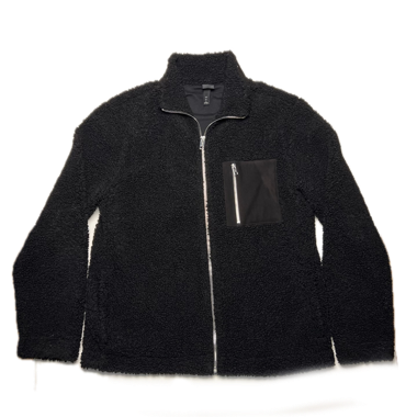 Black zipped H&M fleece jacket