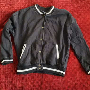 Black varsity jacket