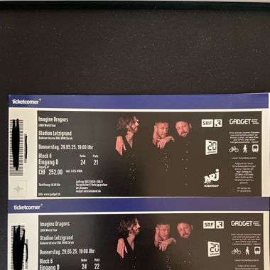 2x Imagine Dragons Tickets - Zürich
