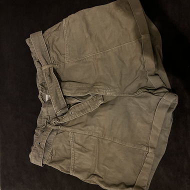 Short en jean kaki