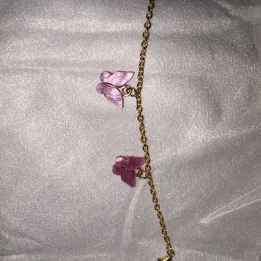 Bracelet chaîne avec papillons