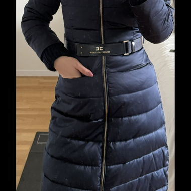 Giacca invernale lunga blu