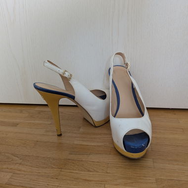 Guess White High Heel Sandals