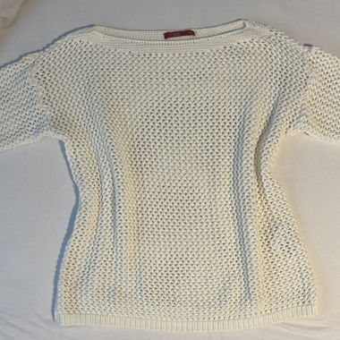 Maglione di maglia bianco