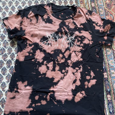 T-shirt tie-dye noir et rose