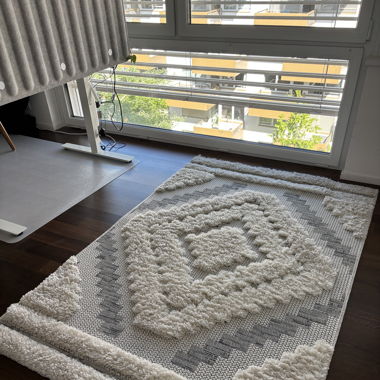 160x200cm Schöner Boho-Teppich, Hochtief-Muster