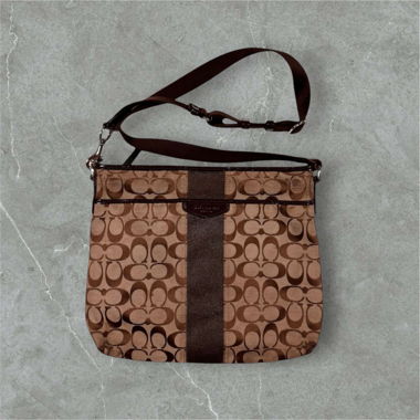 vintage coach bag monogram brown