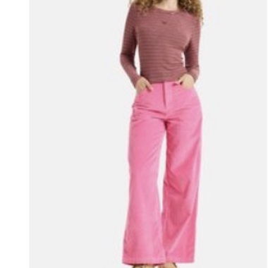 Pantaloni in velluto a coste rosa 26
