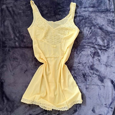 Vintage Nylsuisse Yellow Slip Top Lingerie