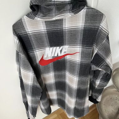 Giacca con cappuccio a quadri Nike supreme taglia L