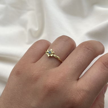 18k plated flower Ring