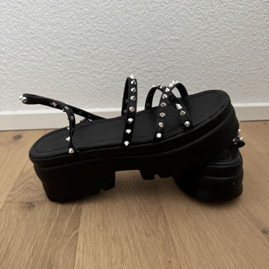 Black Stud Sandals