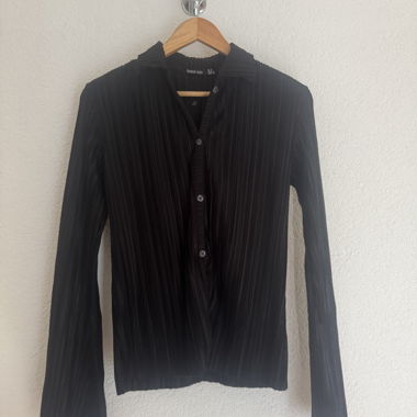 Black Pleated Blouse
