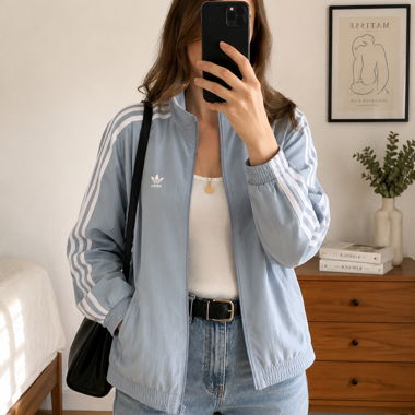 Veste de survêtement Adidas Primegreen bleue