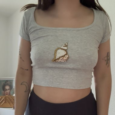 Perlen Crop Top