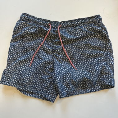 Costume da bagno nero con motivo geometrico