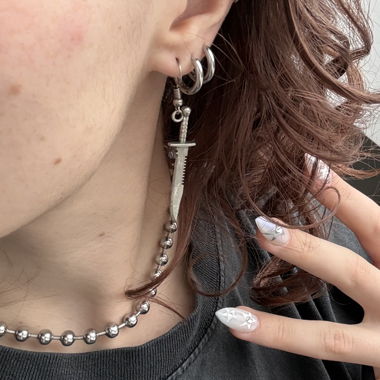 Silver Knife Earrings