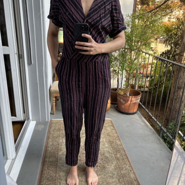 Armed Angels Jumper schwarz violett gestreift
