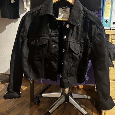 Giacca di jeans nera