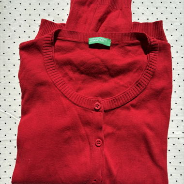 Lovely Red Cardigan United Colors of Bennetton