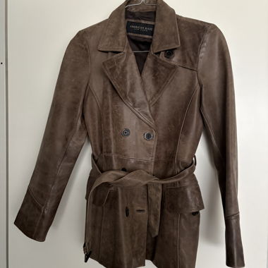 Veste en cuir brune American Base