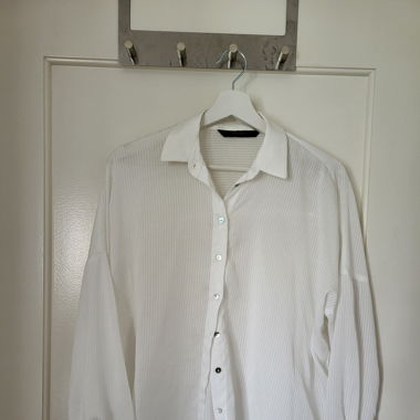 Zara Bluse oversize weiss