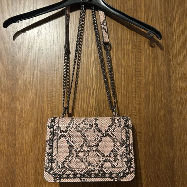 Snake-effect crossbody bag