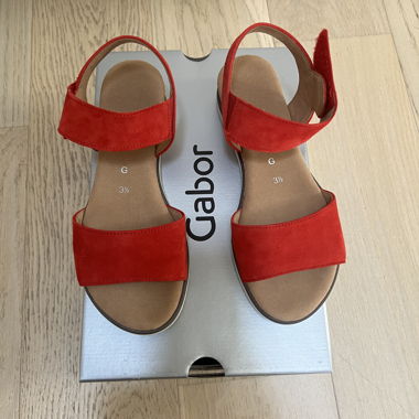 Gabor Comfort Leather Red Sandals