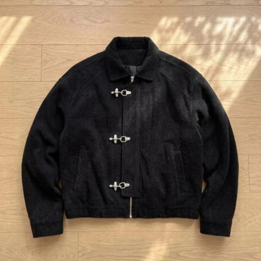 Black Ribbed Corduroy Jacket