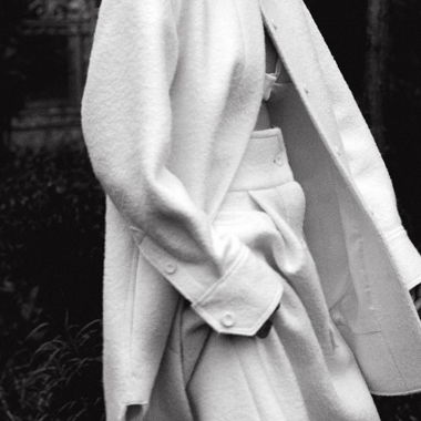 Bevza “Jessika” Bouclé-Wollmantel – Weiss (FW19/20)